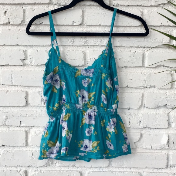 Forever 21 Ruffled Floral Cotton Cropped Tank Top - Picture 2 of 6